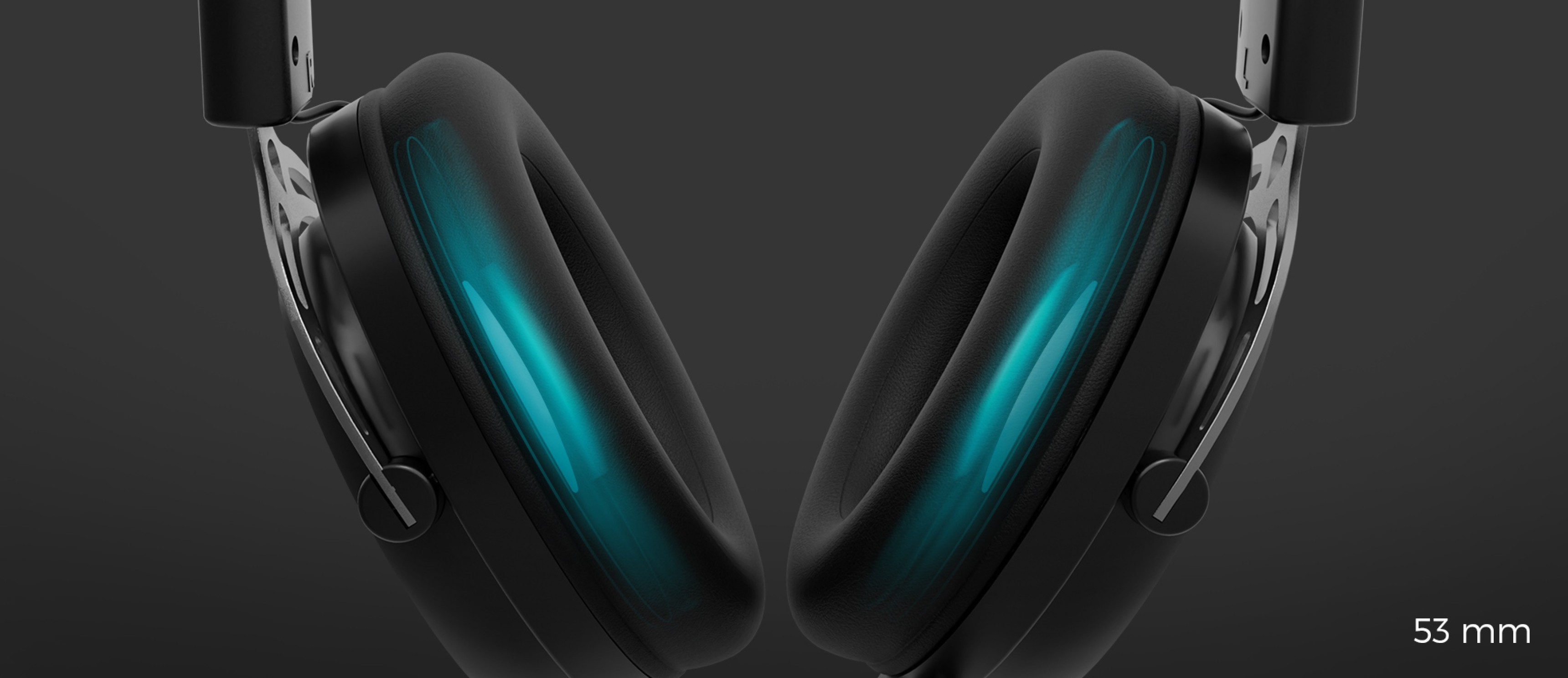Căști over-ear Genesis Toron 301 negre cu microfon, cu drivere de 53 mm și accente albastre