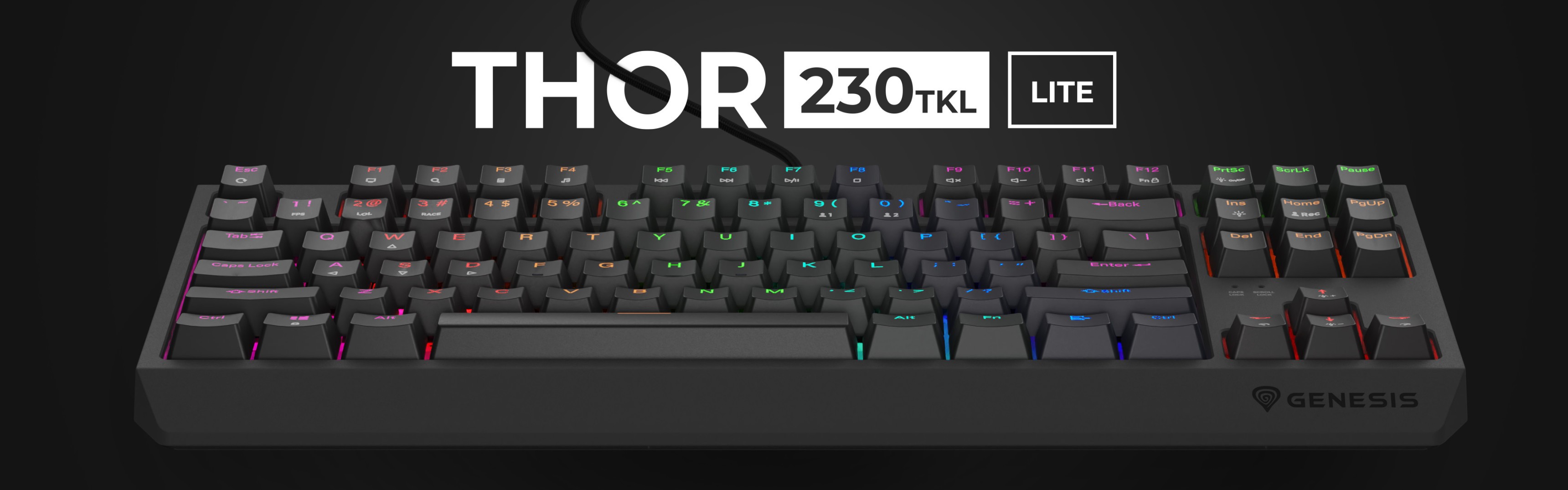 Tastatură de gaming compactă cu iluminare de fundal RGB personalizabilă, comutatoare mecanice Outemu Red și un design cu înlocuire la cald