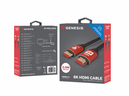 Genesis HDMI 8K CABLE COMPATIBLE WITH PS5